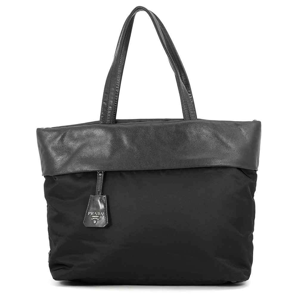 Prada Vela Tessuto Messenger Crossbody Bag Black